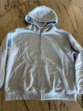 GAP Light Blue Full-Zip Hoodie